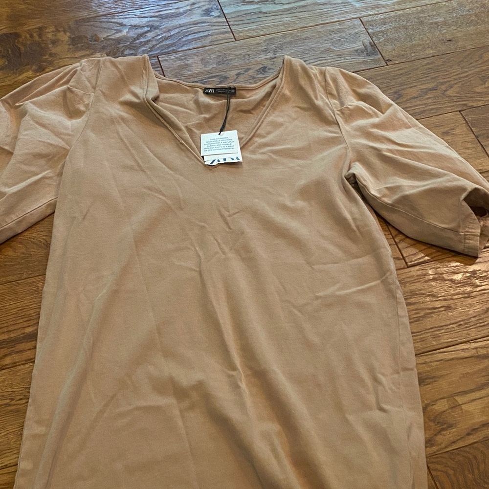Zara Midi Dress in Camel Tan